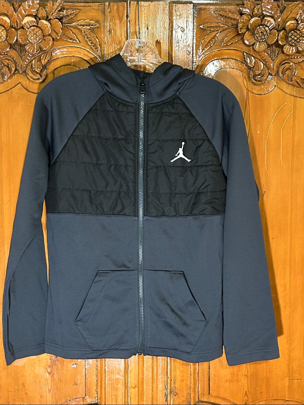 Jordan Boy’s Fleece Lined Full Front Zip Hooded Jacket   Large (12-13 yrs)